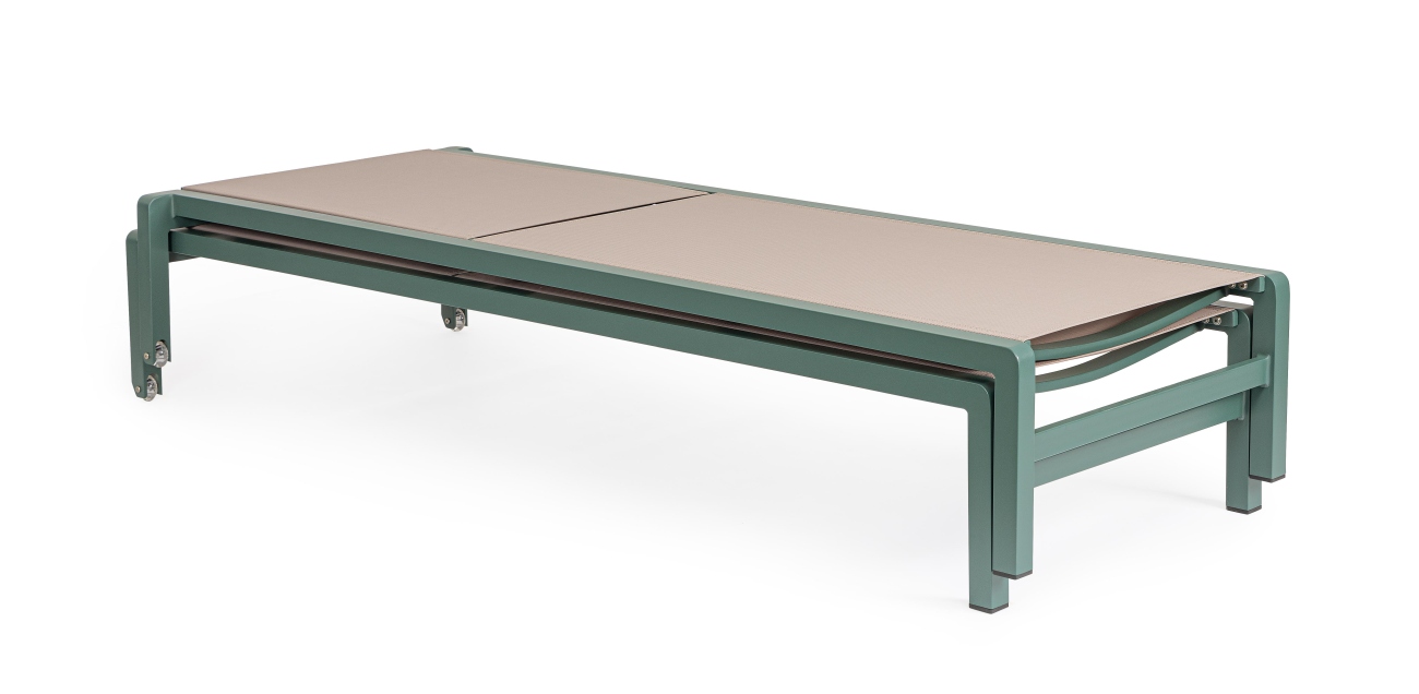 Gartenliege Konnor, Aluminium Textilene, Balsam