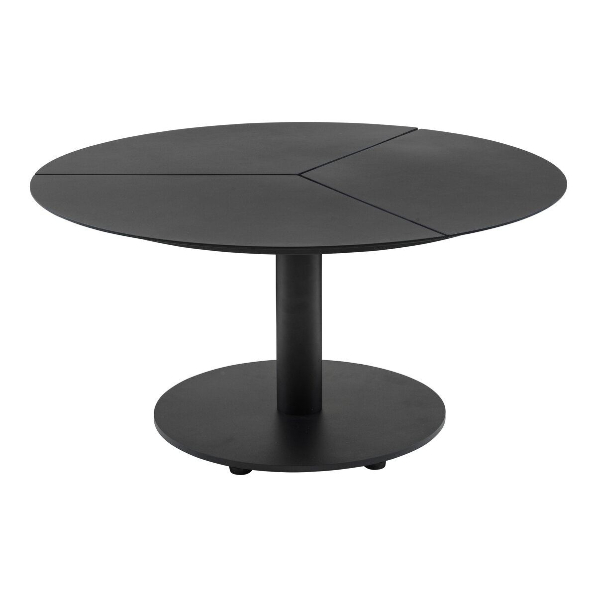 Gartencouchtisch Peace aus Aluminium - 80x80x46 cm, Schwarz