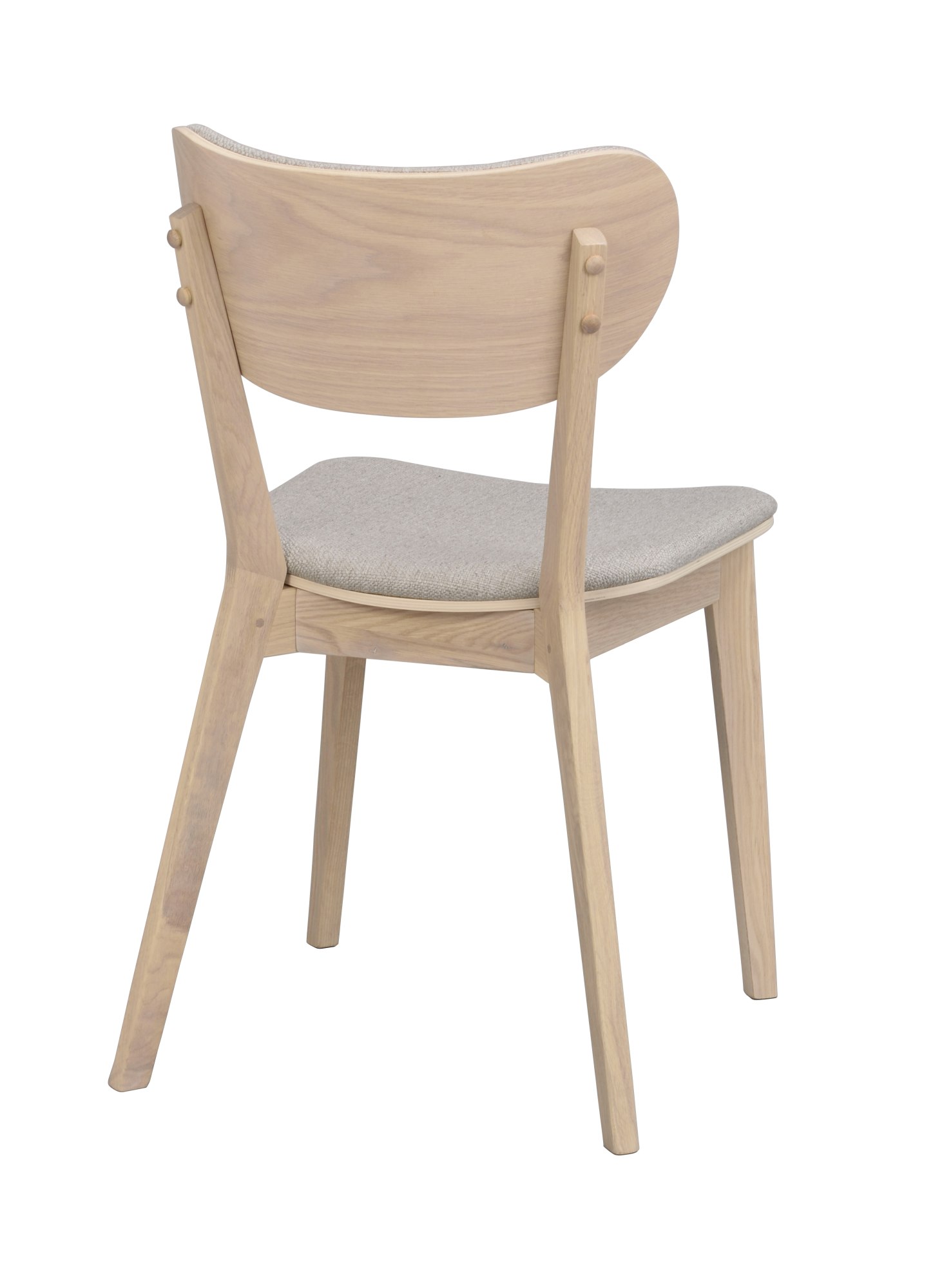 Komfortabel & schön – Stuhl Kato 2er Set, Whitewash / Grau Beige.