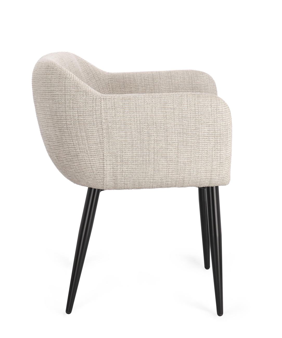 Esszimmerstuhl Kati mit Armlehne, Perlweiß