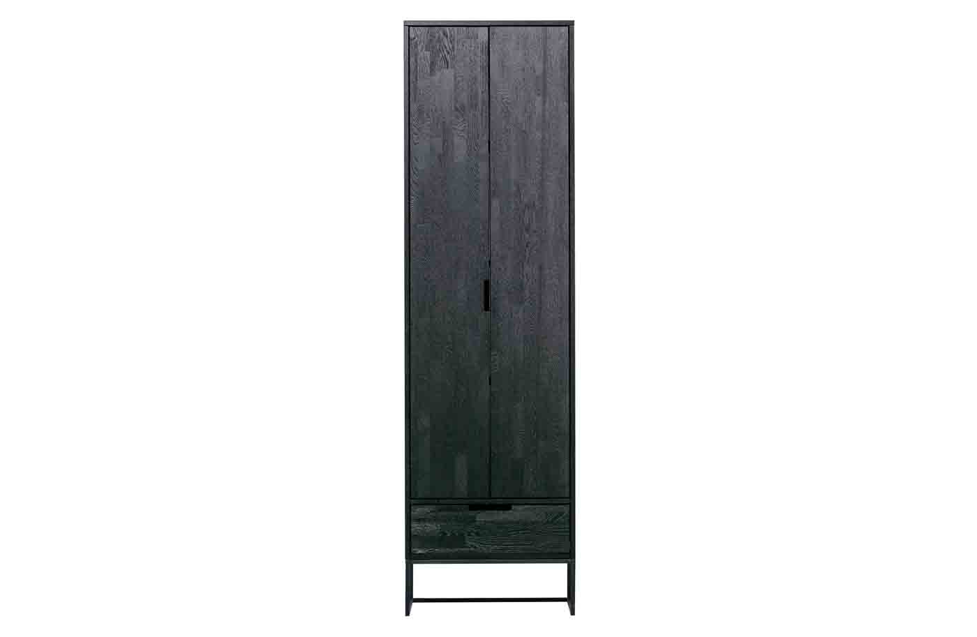 Schrank schmal mit Stauraum | Eschenholz & Metall | Modern