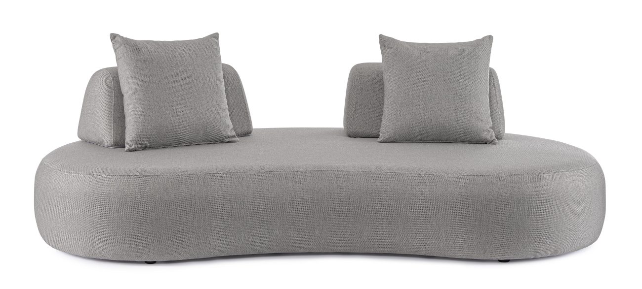 Gartensofa Cooper aus Olefin-Stoff, Grau