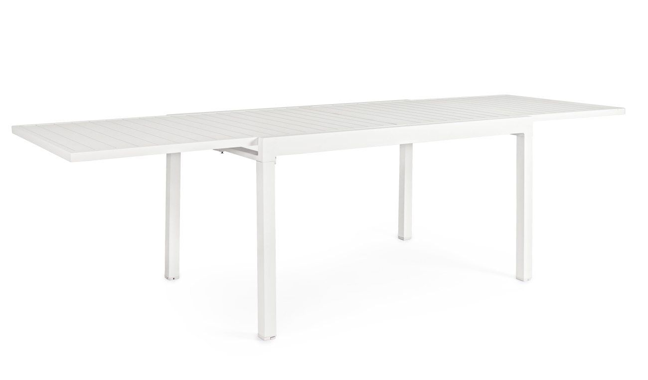 Gartenesstisch Pelagius 135-270x90 cm, Weiß