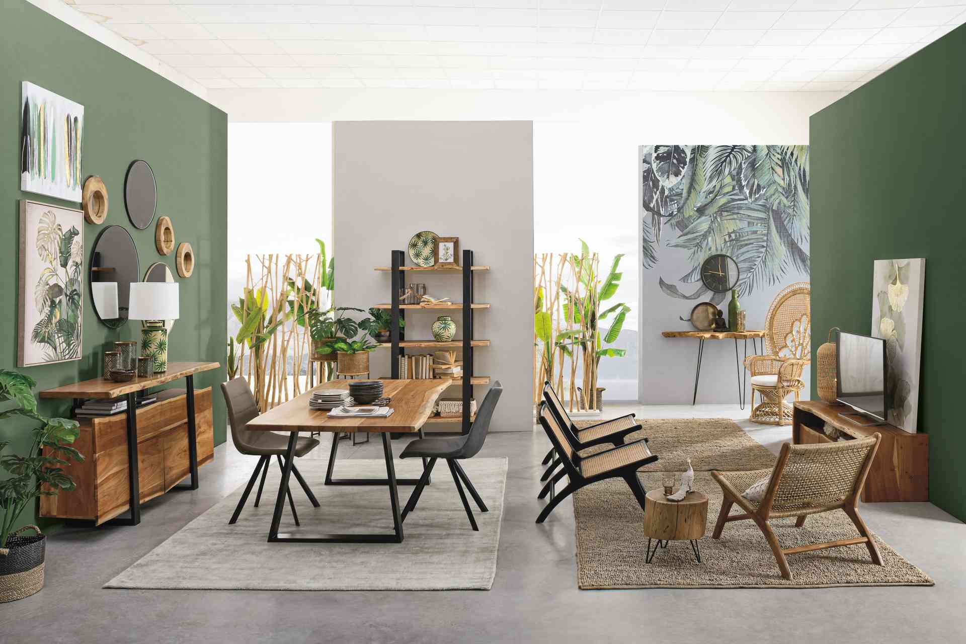 Sessel Peacock aus Rattan, Natur