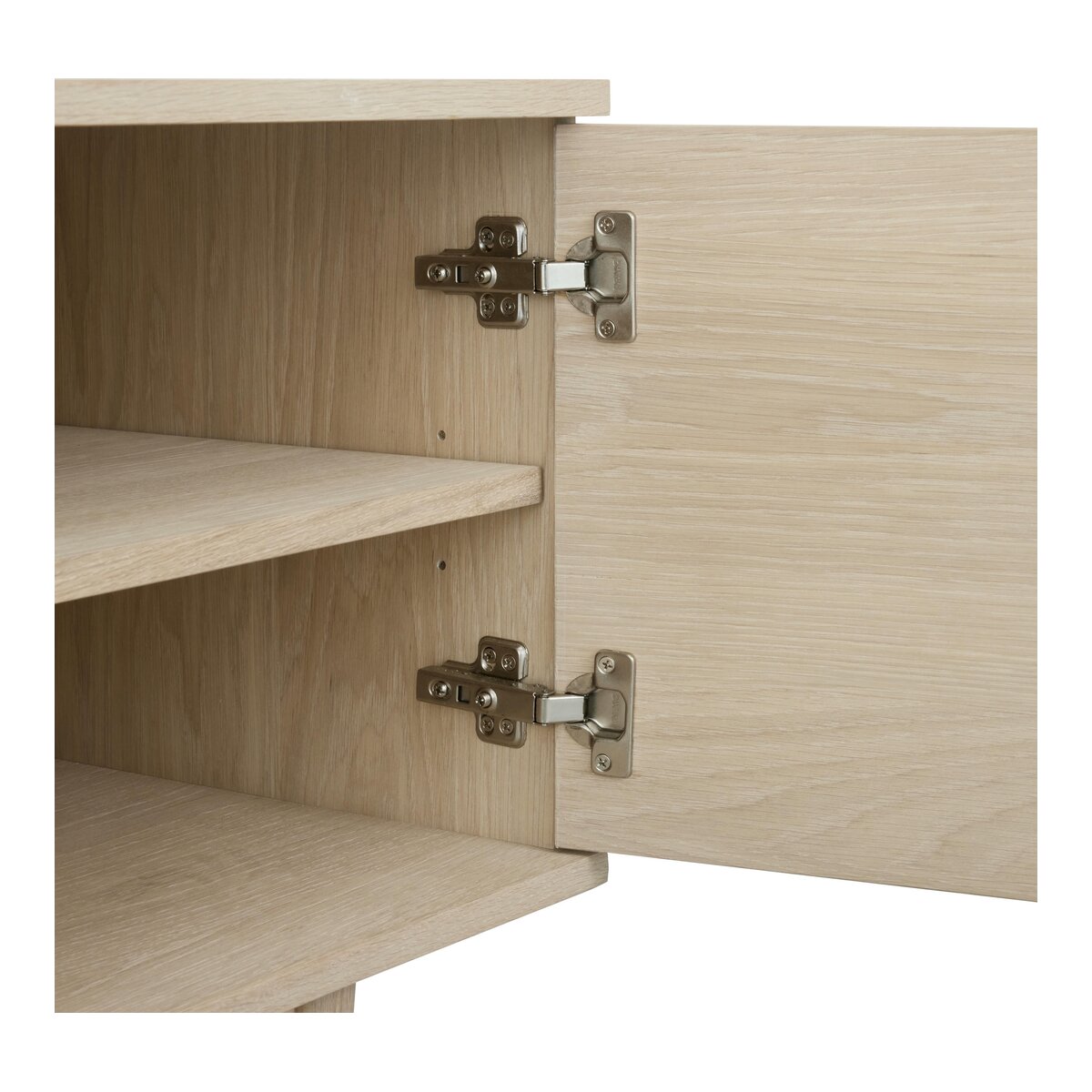 TV-Board Enimeta Eiche Whitewash 160 cm - mit Türen & Soft-Close