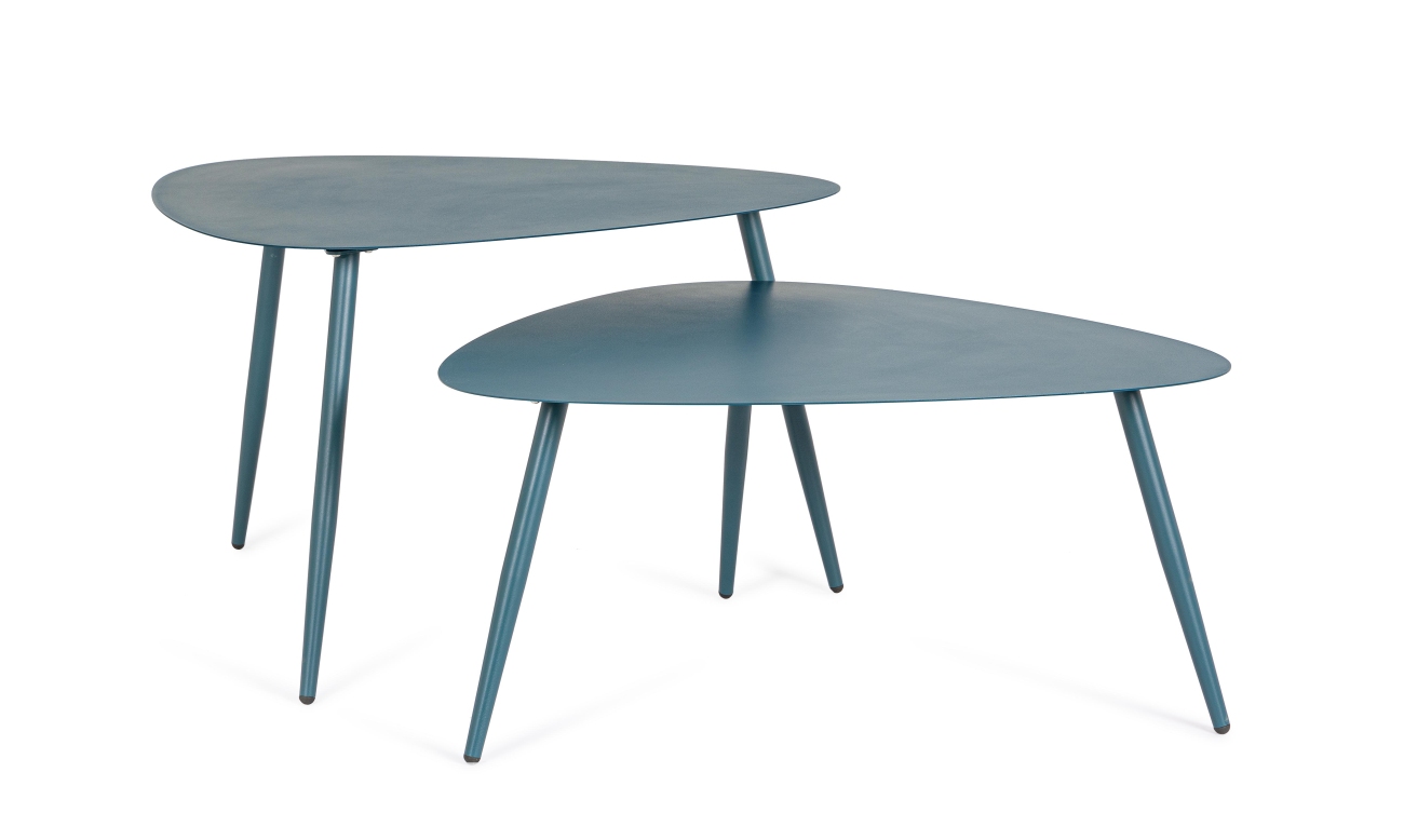 Gartencouchtisch-Set Yvonne aus Metall, Ottanio