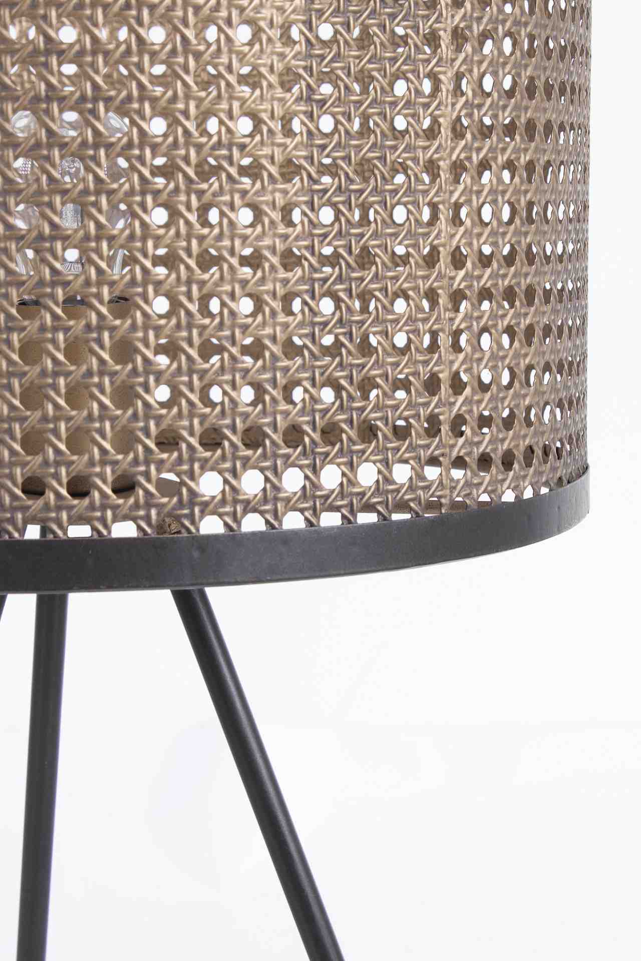Die Tischleuchte Modish überzeugt mit ihrem modernen Design. Gefertigt wurde sie aus Metall, welches einen Anthrazit Farbton besitzt. Der Lampenschirm ist auch aus Metall und hat eine Bronze Farbe. Die Lampe besitzt eine Höhe von 35 cm.
