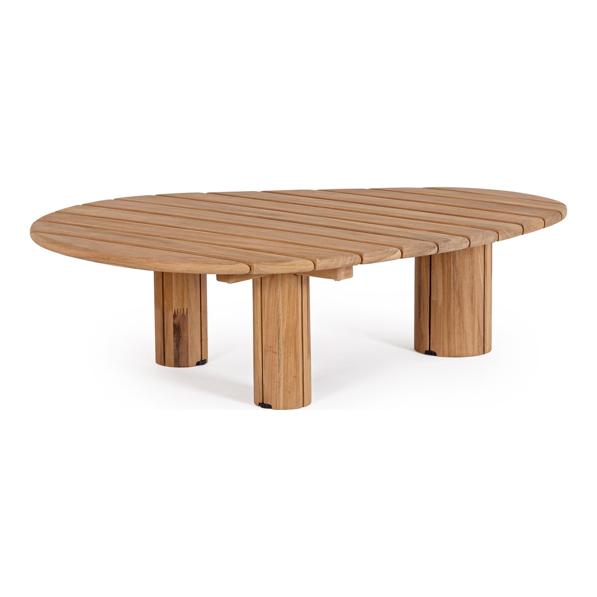 Gartencouchtisch Tamires - Teakholz massiv Natur, 100 x 80 cm