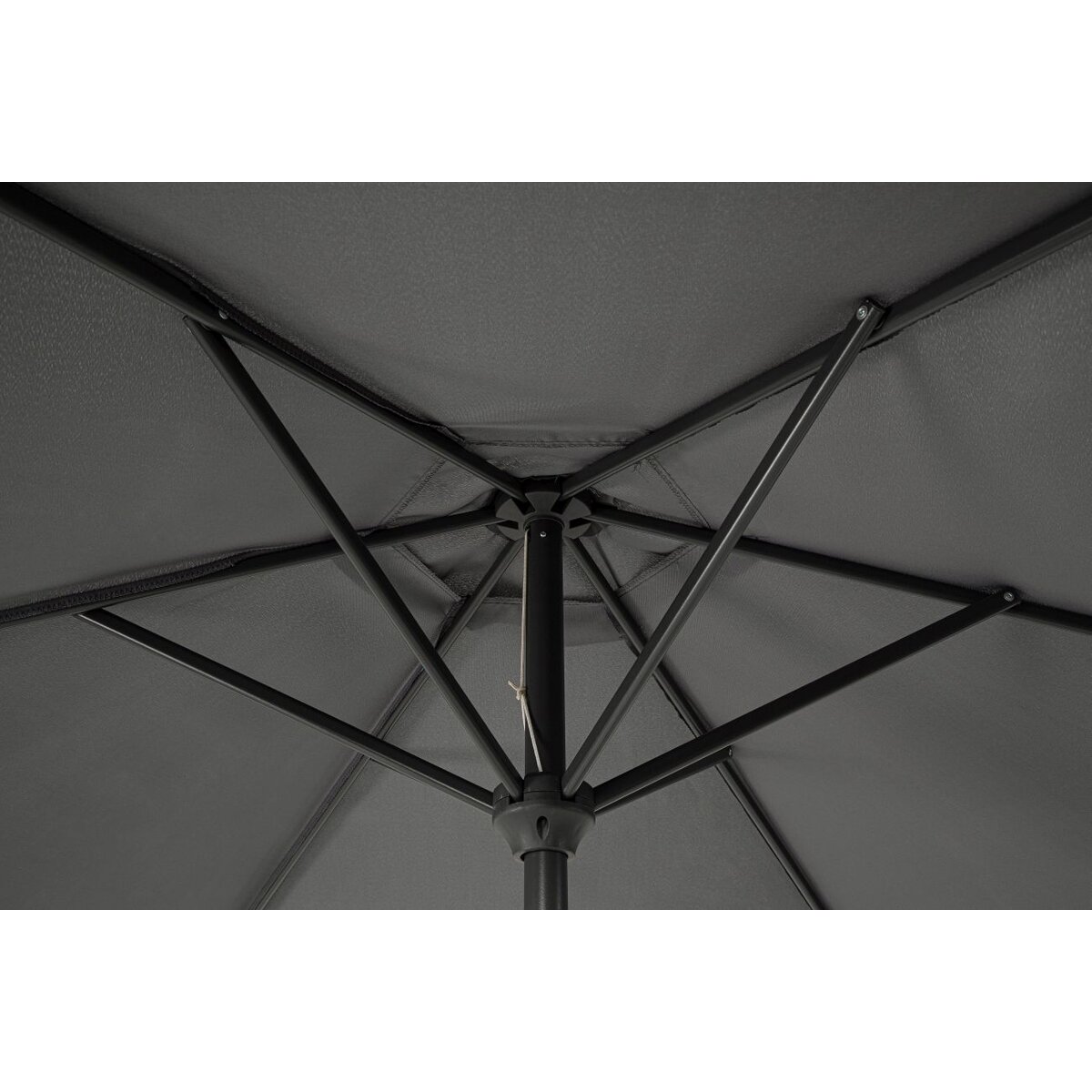 Sonnenschirm Kalife aus Aluminium, neigbar und winddicht, rund, dunkelgrau, Ø 270 cm