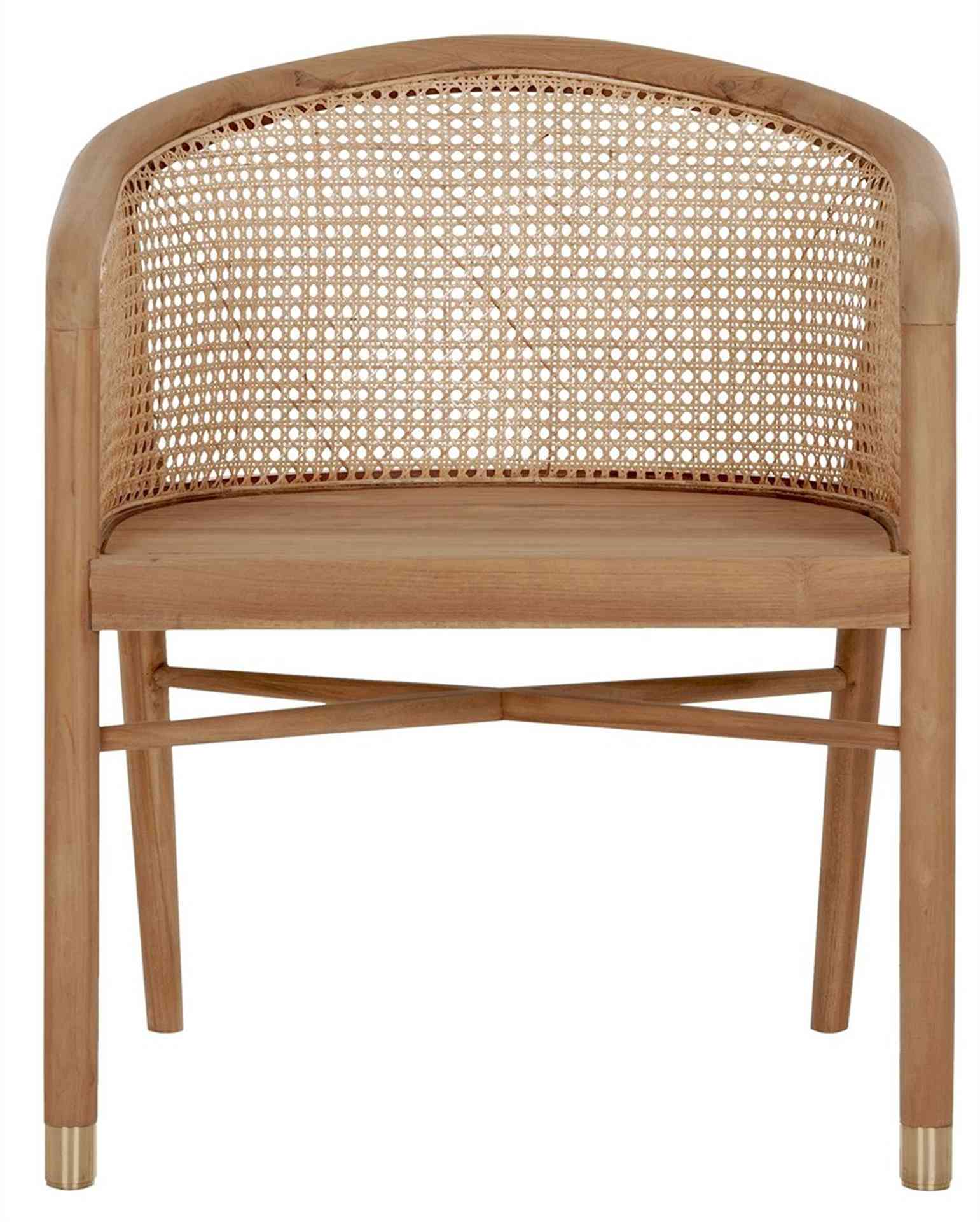 Der Loungesessel Castro überzeugt mit seinem modernen Design aber auch mit seinem Boho Stil. Gefertigt wurde der Sessel aus Teakholz, welches einen natürlichen Farbton besitzt. Die Sitz- und Rückenfläche sind aus Rattan, welche ebenfalls einen natürlichen