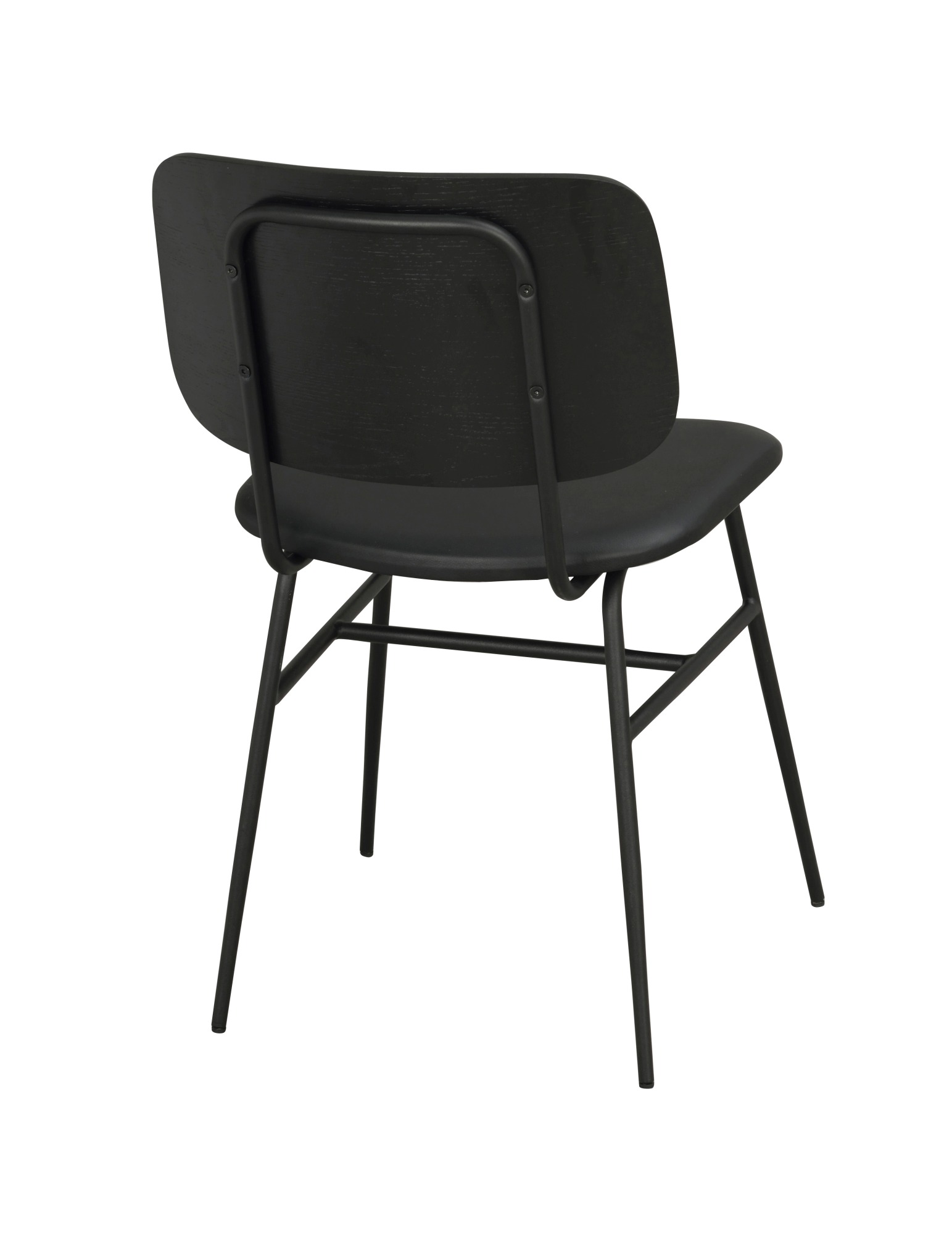 Stuhl Brent 2er Set, Esche Schwarz – modernes Design trifft Komfort.