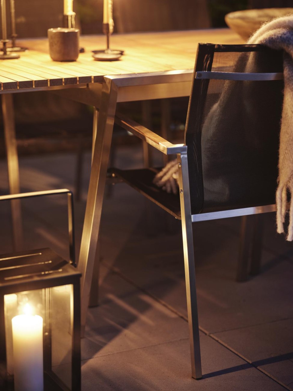 Gartenstuhl Naos aus Metall, Schwarz