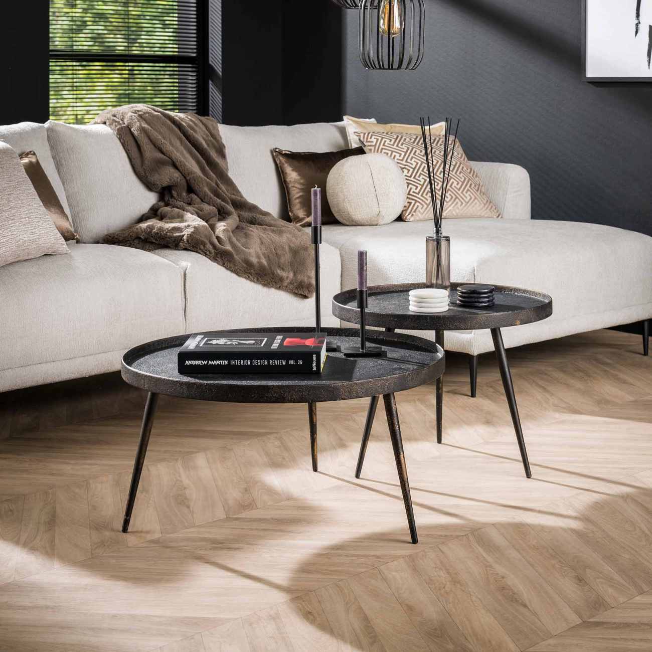 Couchtisch 2er-Set aus Metall