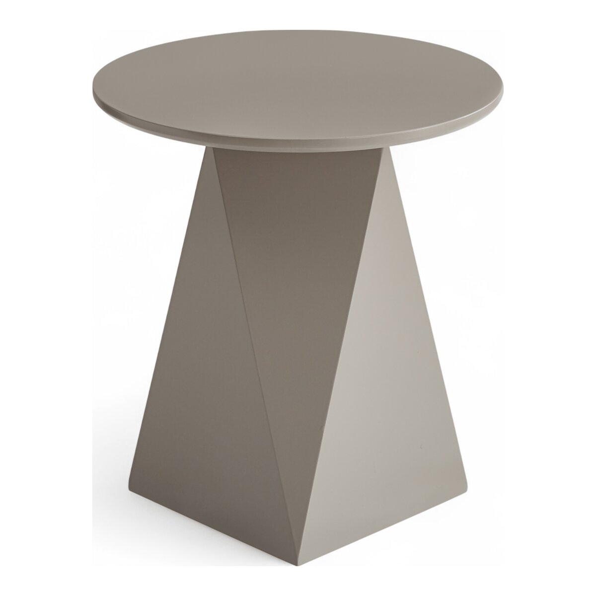 Couchtisch Aruna Ø50 cm - MDF Tisch in Taupe, FSC-zertifiziert