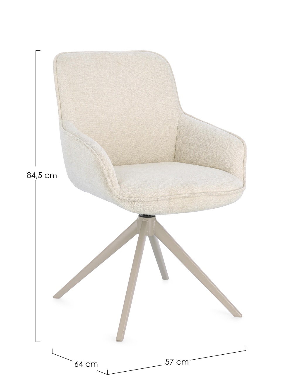 Esszimmerstuhl Matilda mit Armlehne, Moon