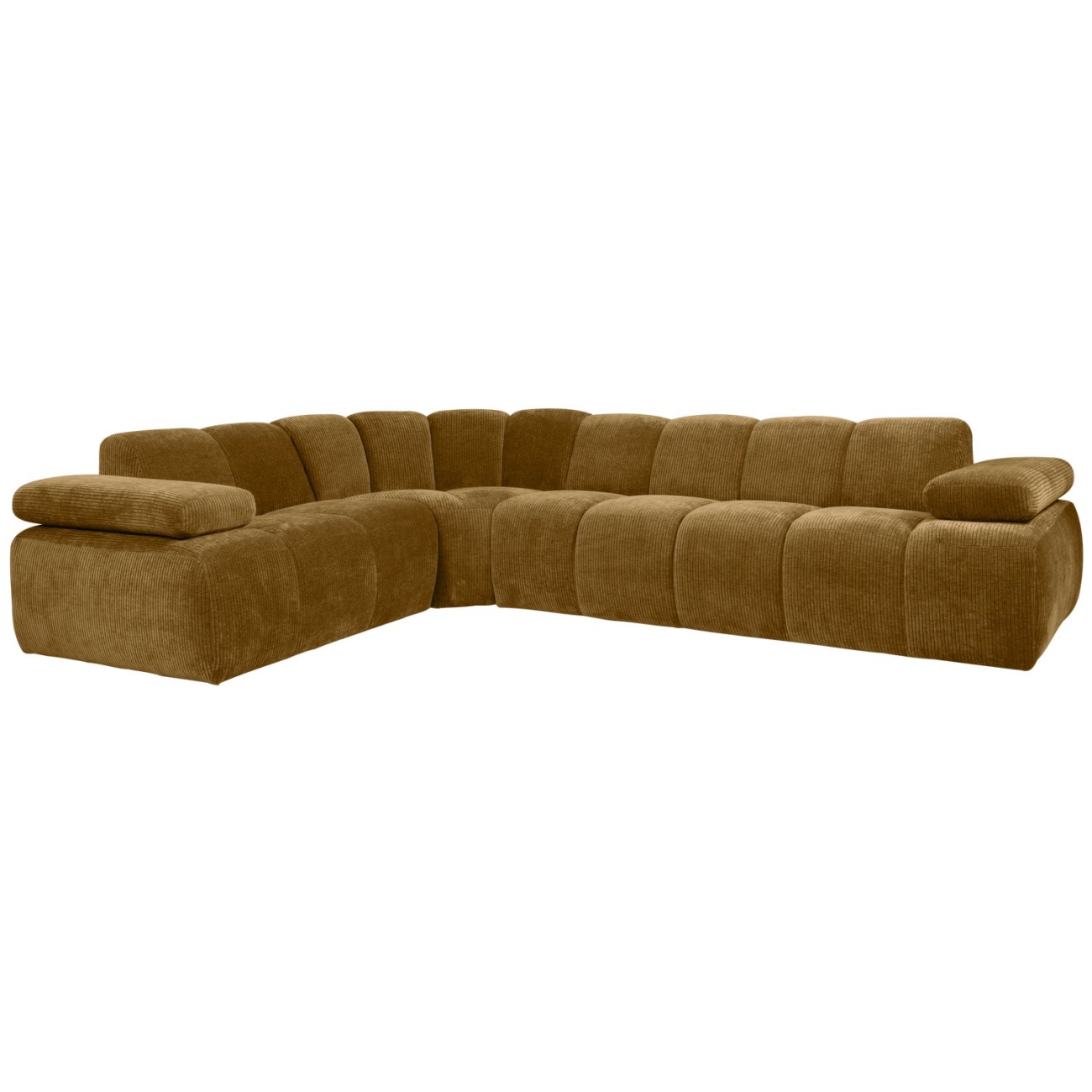 Ecksofa Mojo aus Flachcord Links, Honiggelb Ecksofa Mojo aus Flachcord Links, Honiggelb