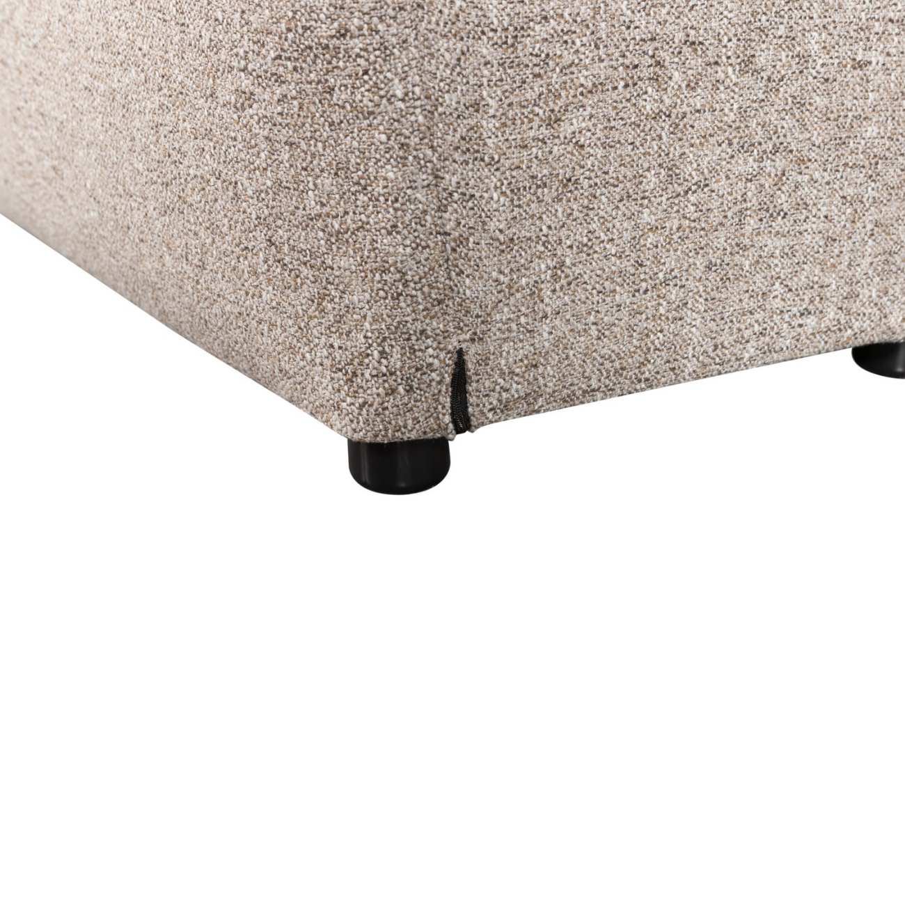 Hocker Baggy aus Melange-Stoff, Natur