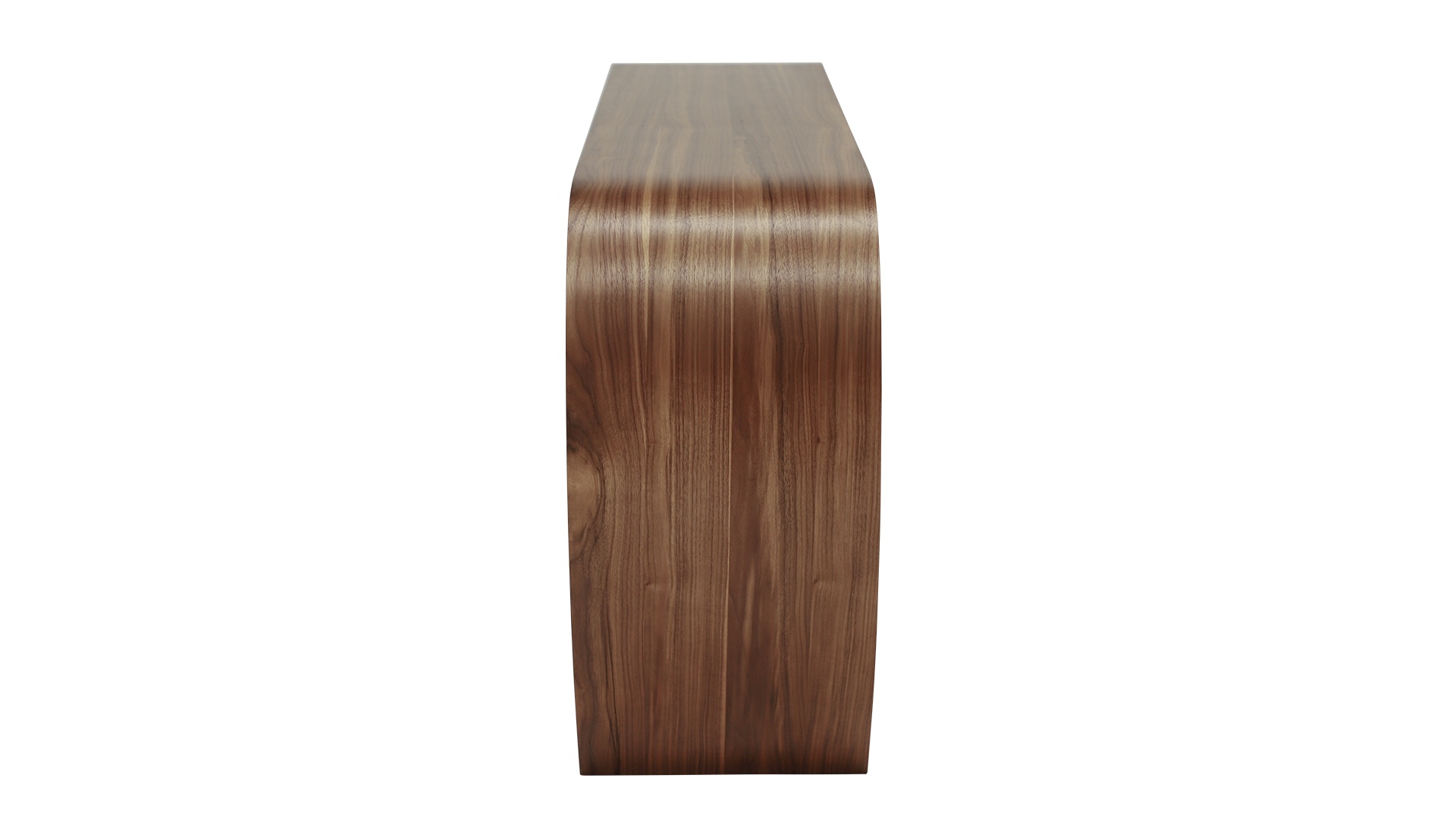 Das Sideboard Sidebow überzeugt mit seiner besonderen Form. Gefertigt wurde das Sideboard aus Echtholzfurnier. Die Farbe ist Nussbaum. Es ist ein Produkt der Marke Jan Kurtz und hat eine Breite von 123 cm.