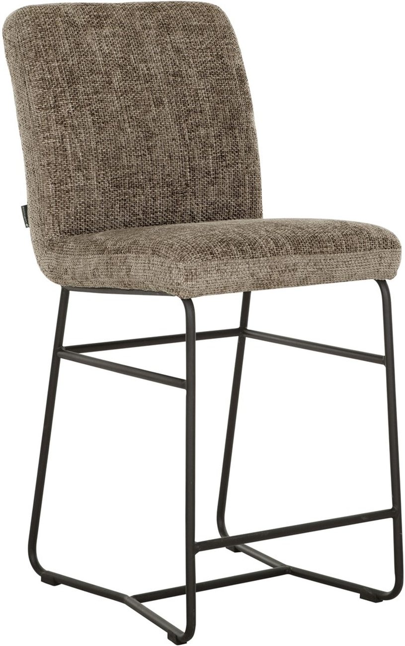 Barhocker Zola aus Stoff, Braun