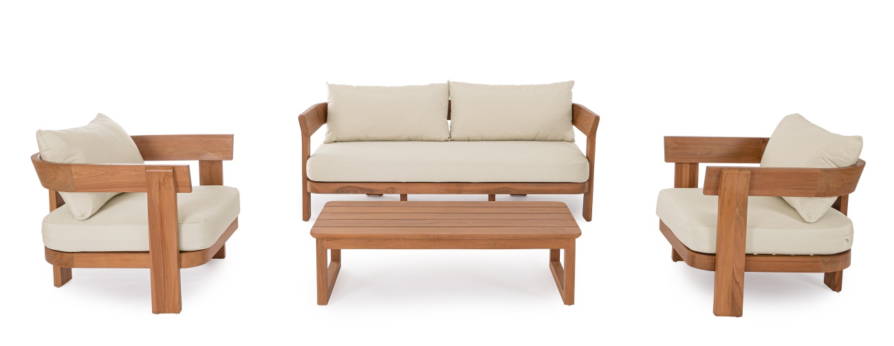 Gartencouchtisch Evora aus Teakholz, Natur