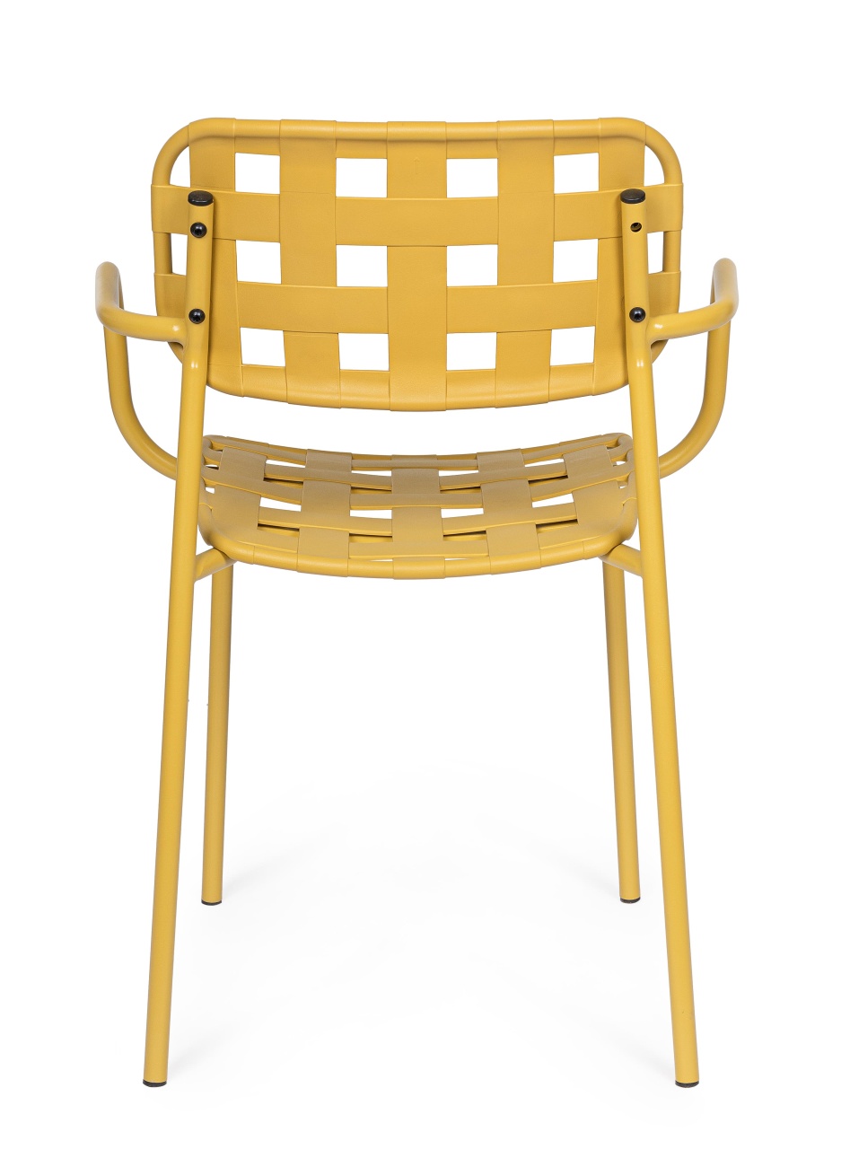 Gartenstuhl Clover mit Armlehne, Ocker