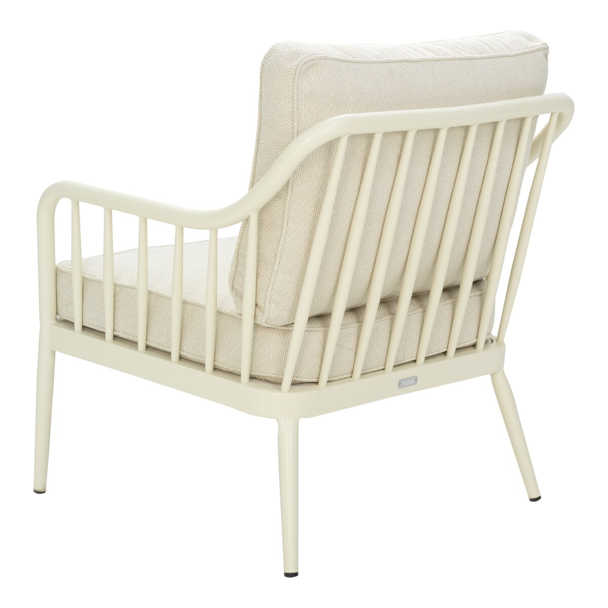 Gartensessel Coleville Perlweiß/Dot Beige - aus Aluminium & Olefin, inkl. Kissen