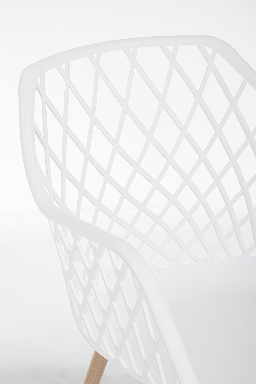 Stuhl Optik 4er-Set, Weiß