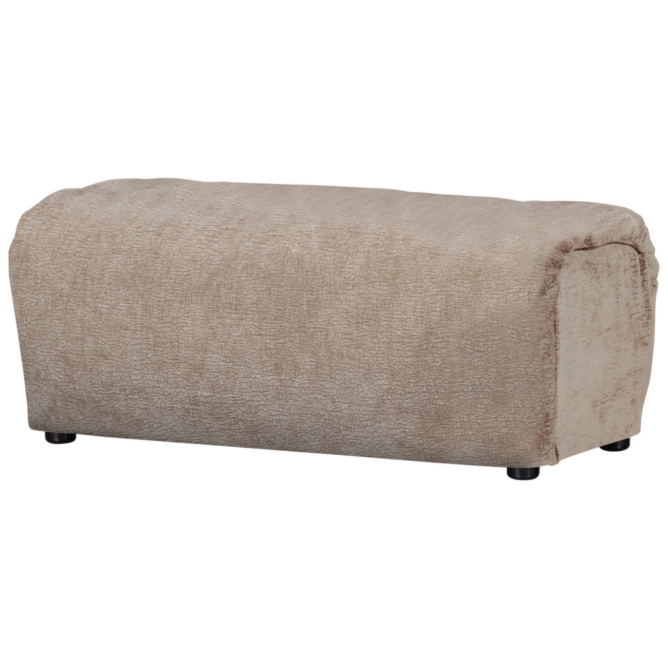 Hocker Baggy aus 3D-Chenille-Stoff, Sand Hocker Baggy aus 3D-Chenille-Stoff, Sand