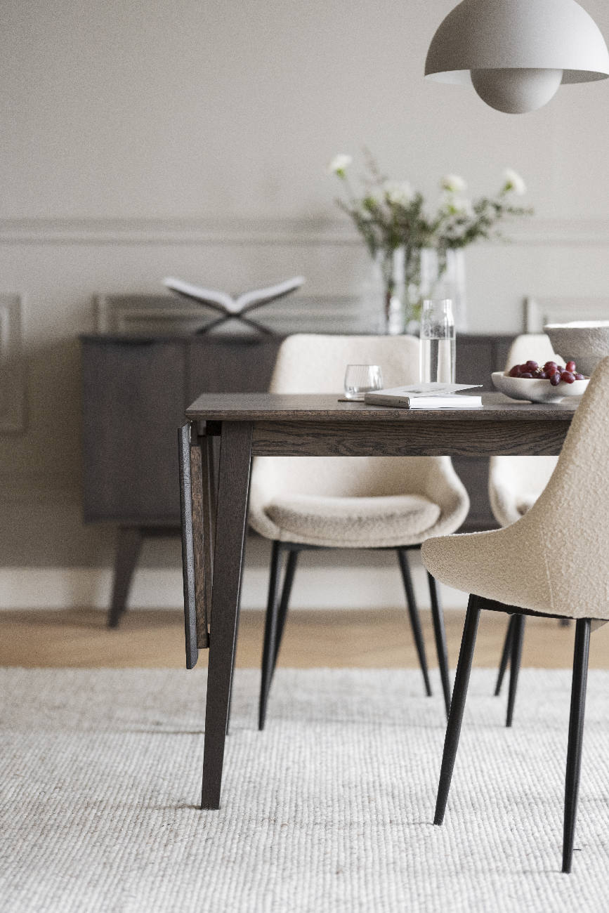 Klapptisch Filippa, 120/165x80cm, Eiche Braun