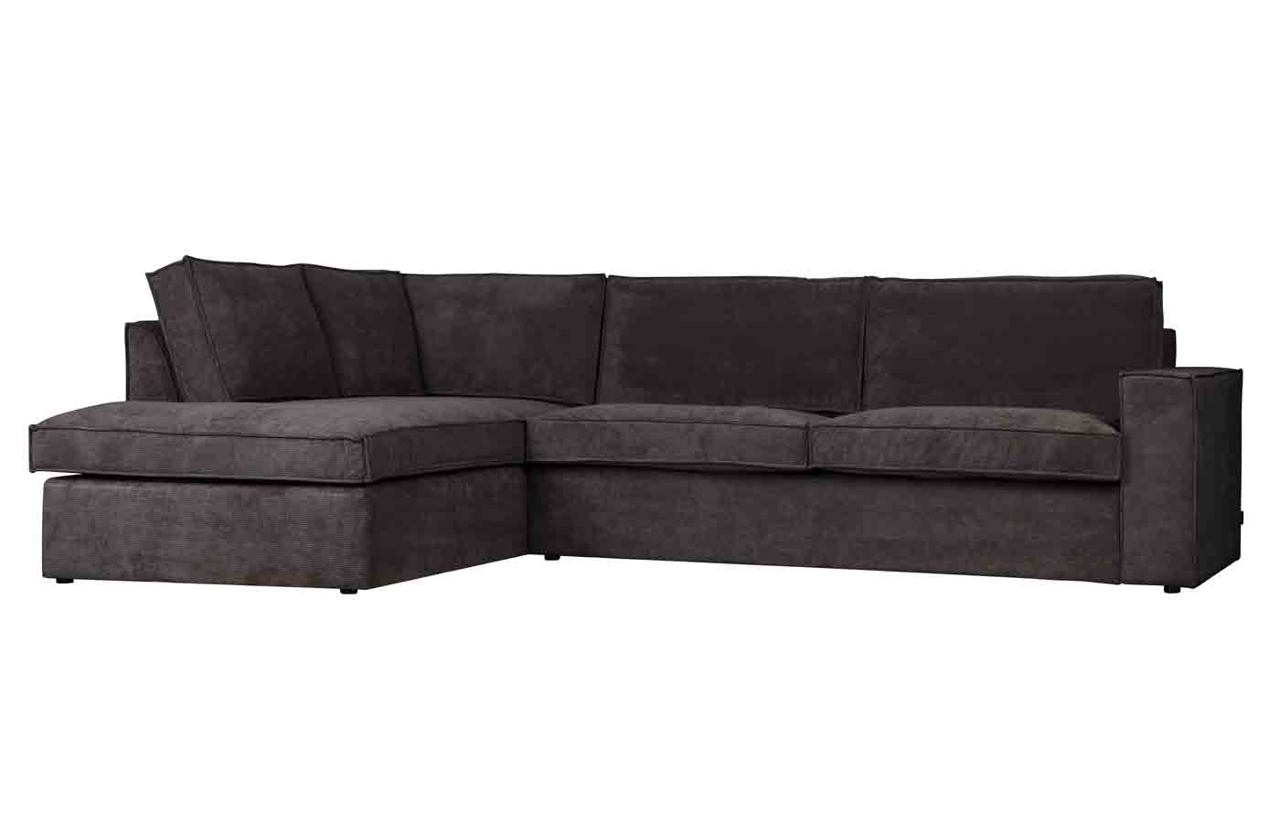 Ecksofa Thomas Cord, links Dunkelgrau Ecksofa Thomas Cord, links Dunkelgrau