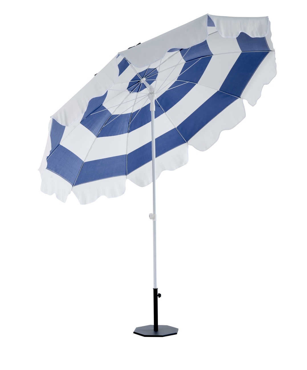 Sonnenschirm Follina Ø 240 cm, Blau / Weiß