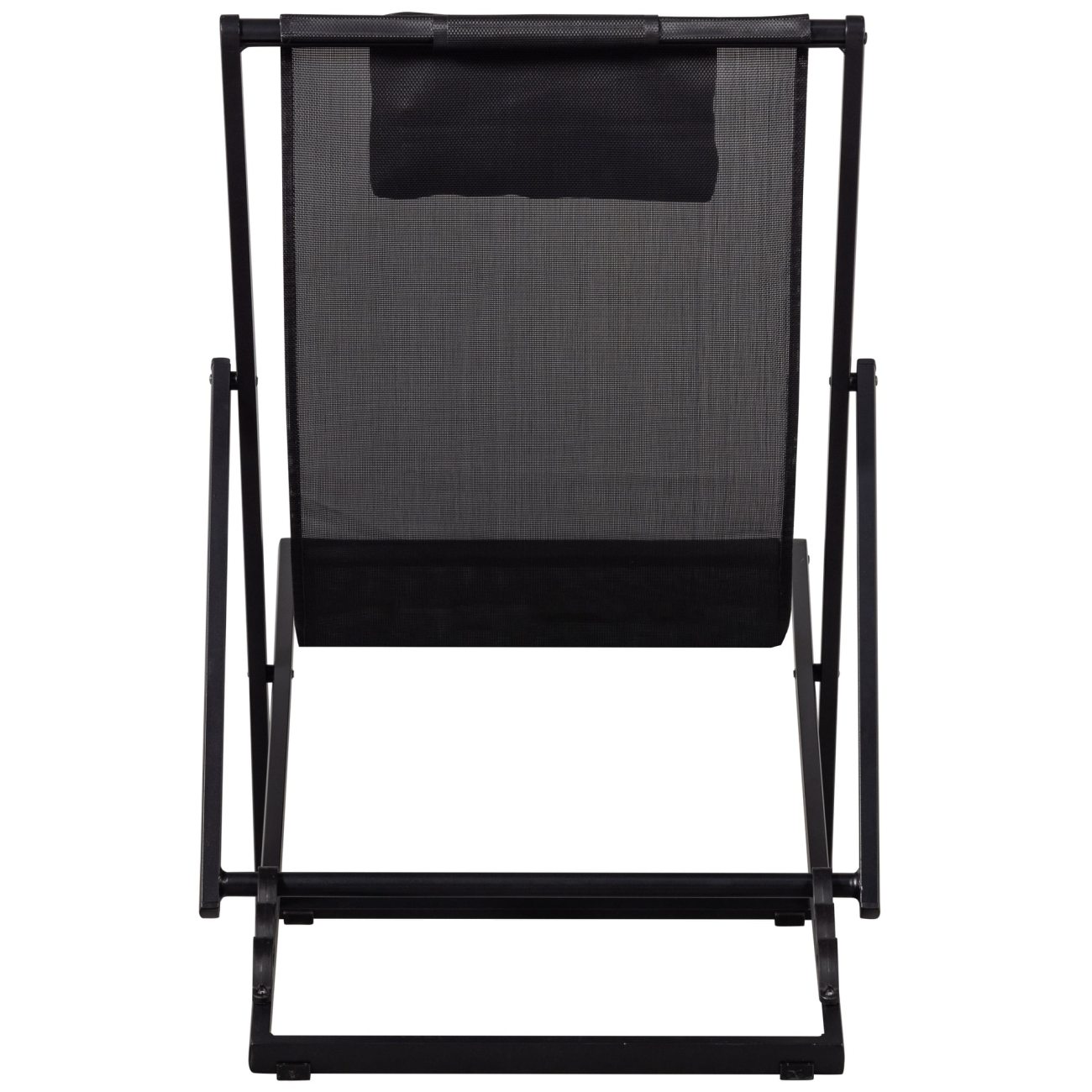 Der Liegestuhl Esper überzeugt mit seinem modernen Design. Gefertigt wurde er aus Textilene, welches einen schwarzen Farbton besitzt. Das Gestell ist aus Aluminium und hat eine schwarze Farbe. Der Stuhl besitzt eine Sitzhöhe von 35 cm.