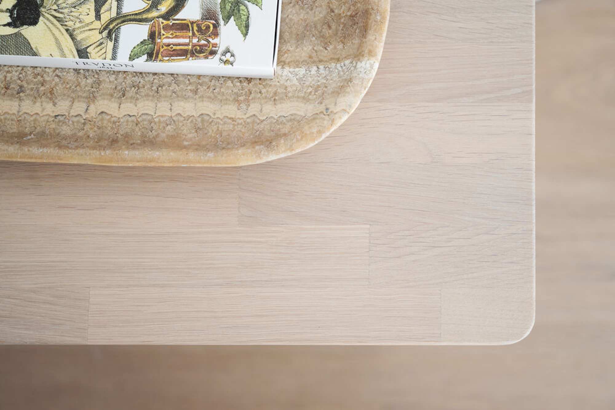 Konsole Markham mit Schublade, 140x40x75cm, Eiche Whitewash passt perfekt in stilvolle Wohnräume.