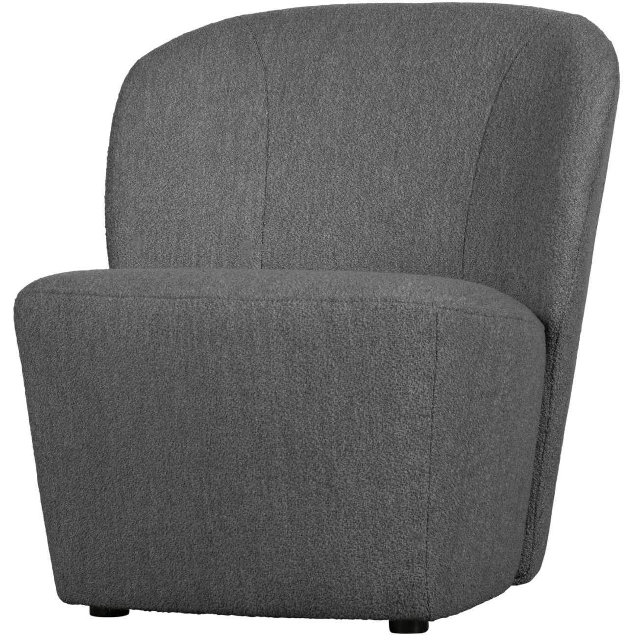 Sessel Lofty aus Boucle-Stoff, Stahl Grau Sessel Lofty aus Boucle-Stoff, Stahl Grau