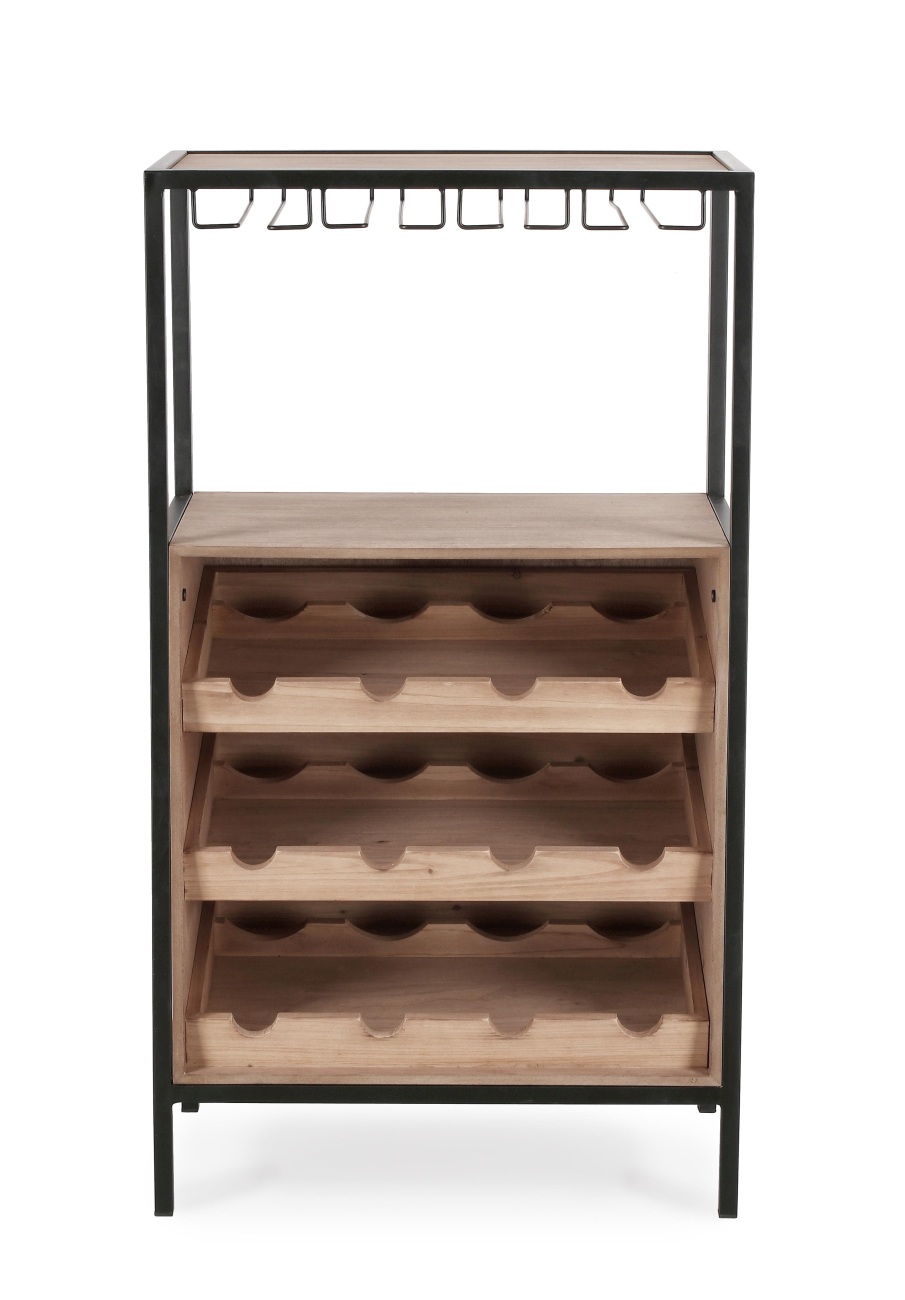 Weinregal Issac aus Metall, 50 cm