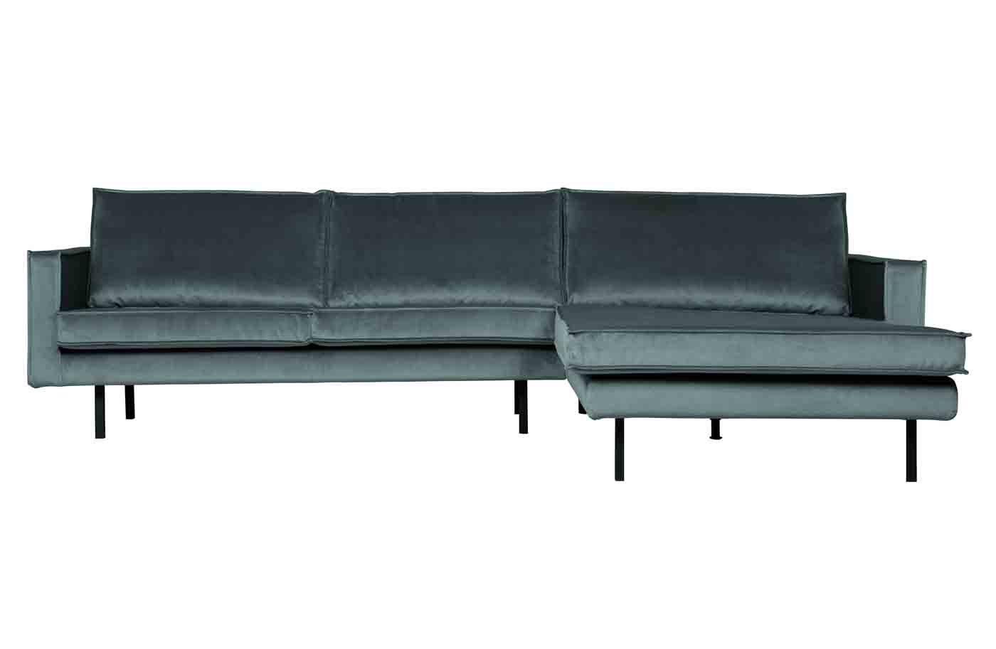 Ecksofa Rodeo Chaiselongue Samt, rechts Teal Ecksofa Rodeo Chaiselongue Samt, rechts Teal