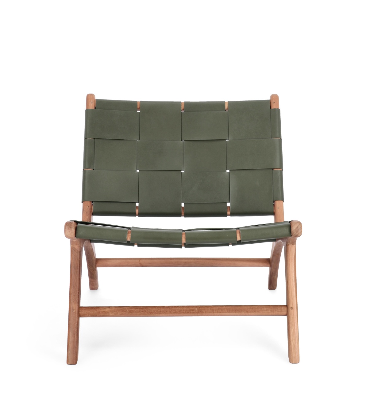 Sessel Joanna aus Teakholz, Grün