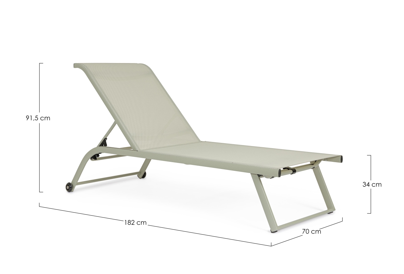 Gartenliege Taylor mit Rollen, Breeze