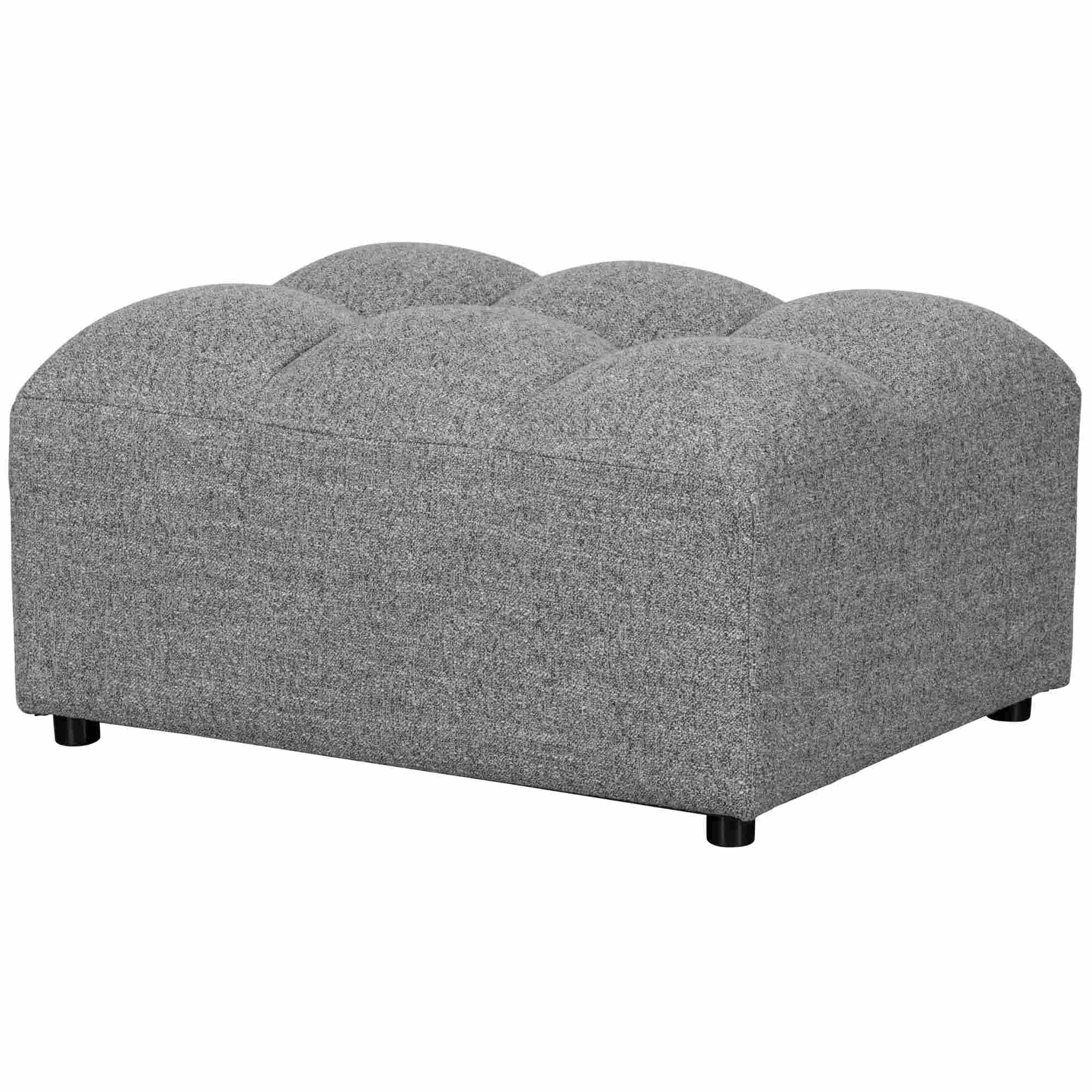 Hocker Allure Webstoff Ton - luxuriöser Polsterhocker mit modernem Design, 100 x 70 x 48 cm