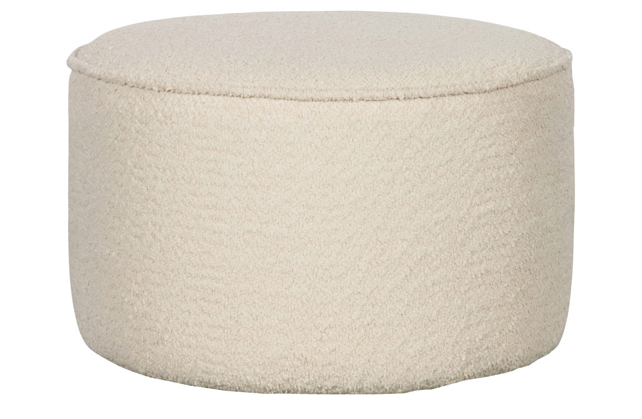 Hocker Sara aus Teddystoff Creme, Ø 60 cm Hocker Sara aus Teddystoff Creme, Ø 60 cm