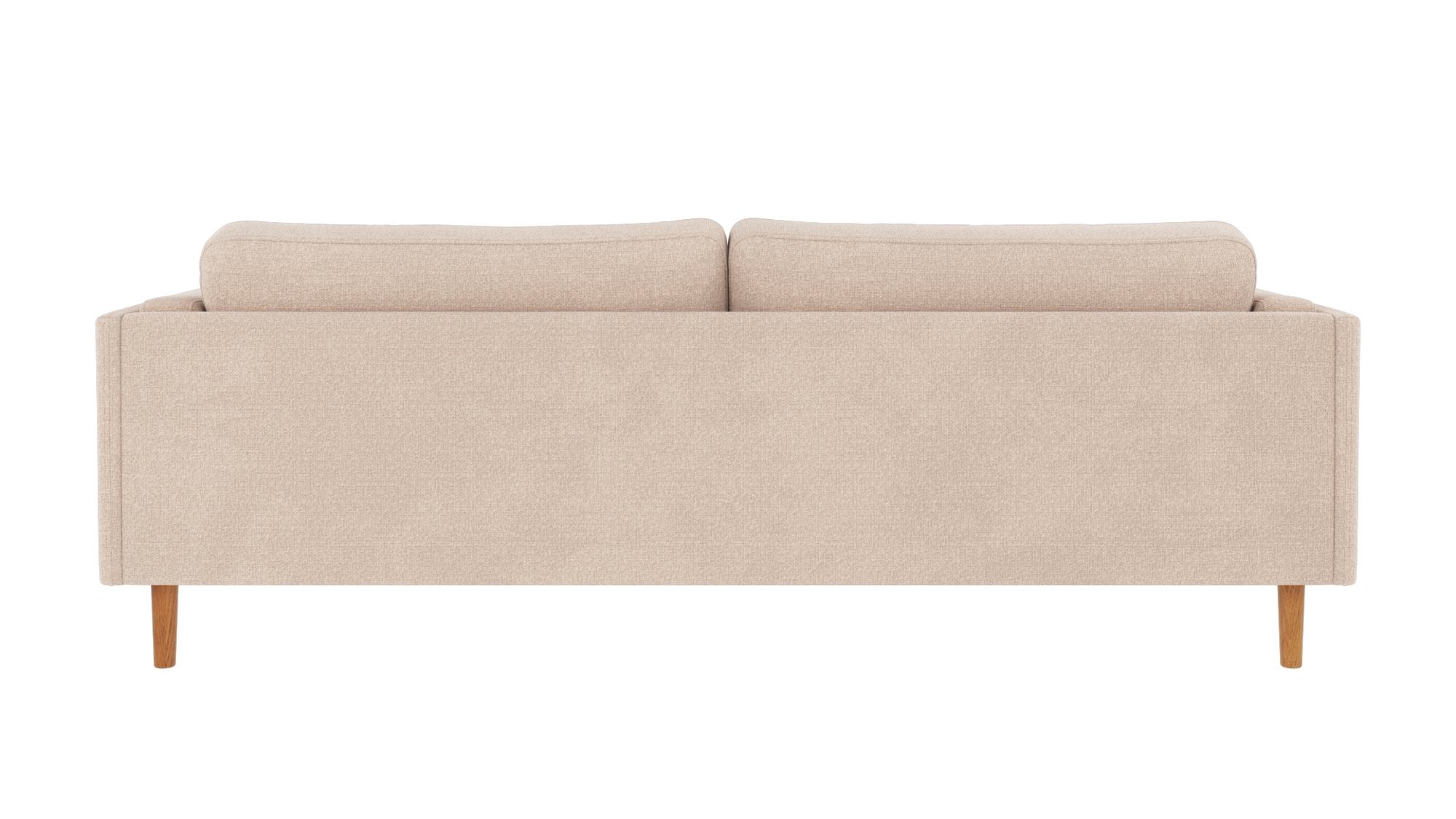 Sofa Braden 3-Sitzer, Beine Eiche, Bezug Rita Hellbeige – überzeugt mit zeitlosem Stil.
