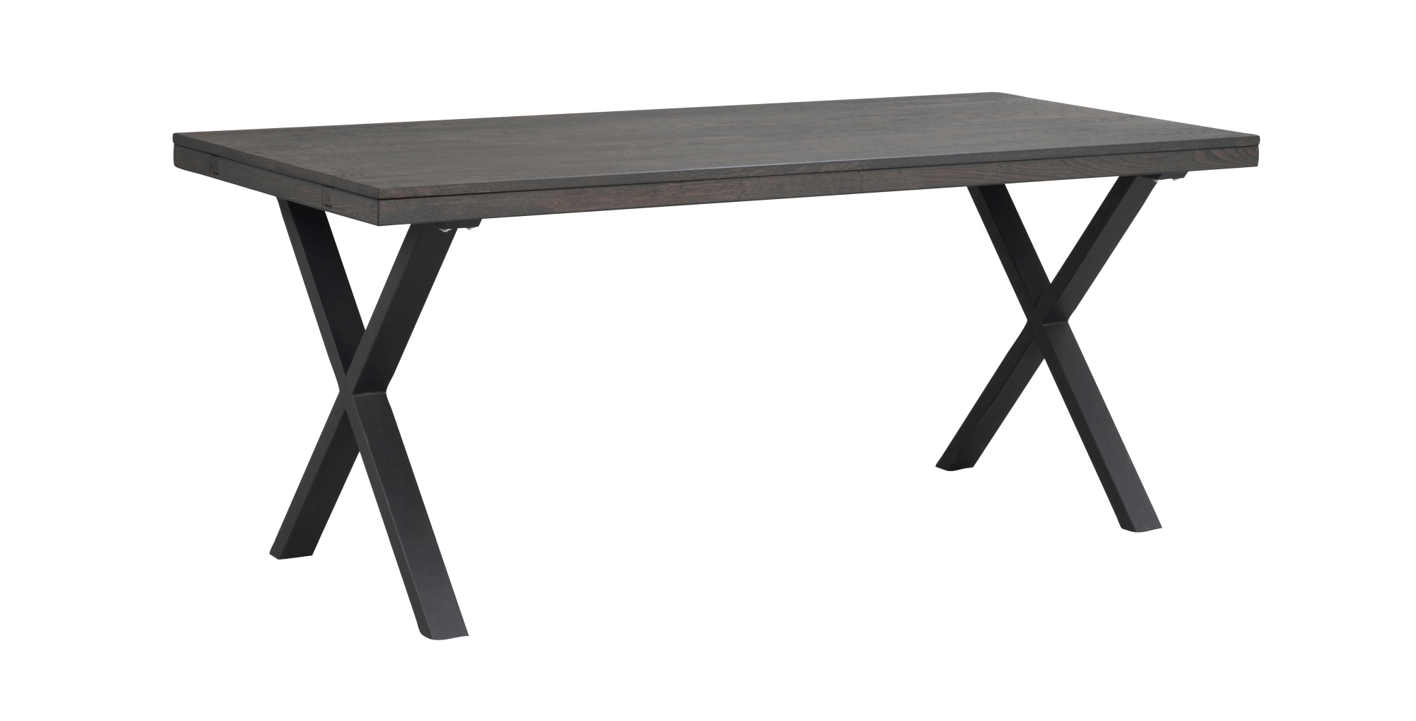 Design trifft Funktion: Esstisch Brooklyn, X-Gestell, 170cm, Braun. Esstisch Brooklyn, X-Gestell, 170cm, Braun