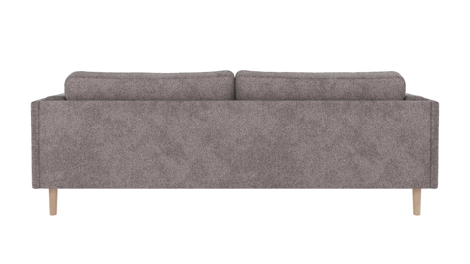 Hochwertiger Sofa Braden 3-Sitzer, Beine Weiß pigmentiert, Bezug Greg Grau für jede Einrichtung.