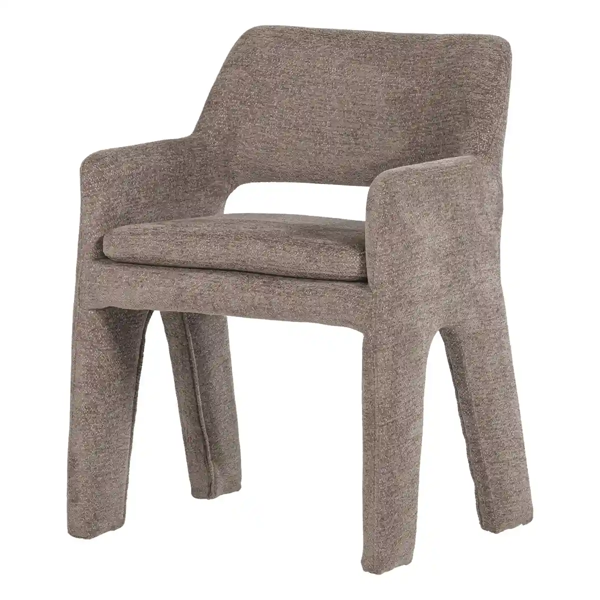 Armlehnstuhl Bigfoot -  Chenille-Stoff Taupe