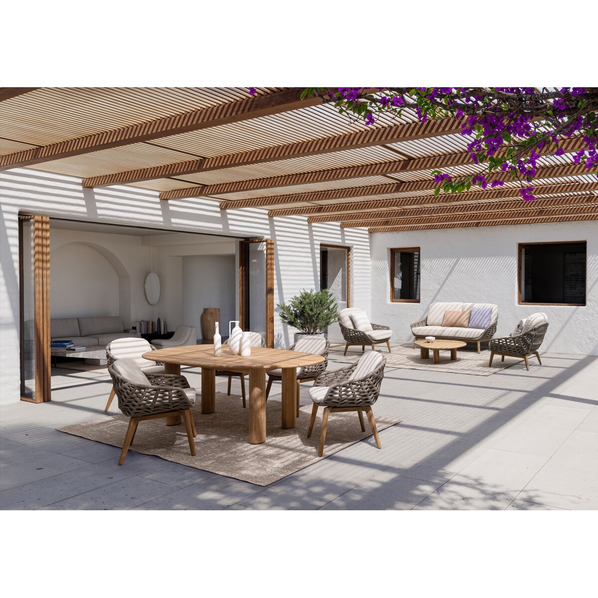 Gartencouchtisch Tamires - Teakholz massiv Natur, 100 x 80 cm