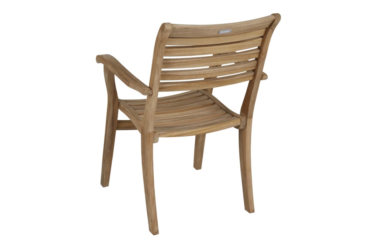 Der Gartenstuhl Karlo überzeugt mit seinem modernen Design. Gefertigt wurde er aus Teakholz, welches einen natürlichen Farbton besitzt. Das Gestell ist auch aus Teakholz und hat eine natürliche Farbe. Die Sitzhöhe des Stuhls beträgt 43 cm.