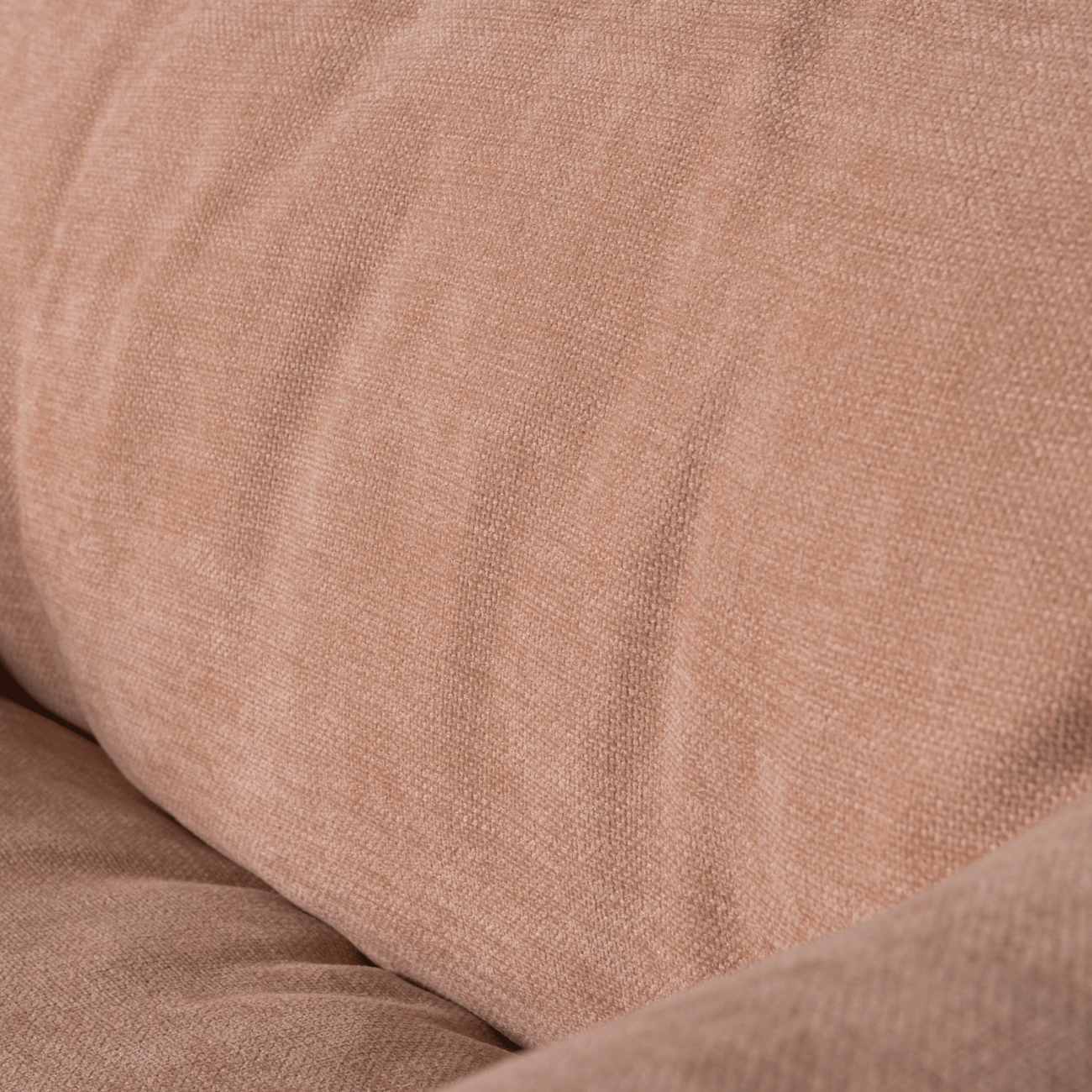 Drehsessel Baggy aus Chenille-Stoff, Altrosa