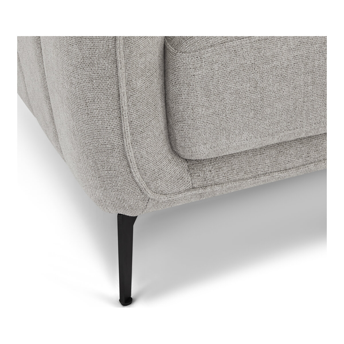 2-Sitzer Sofa Alenes Stoff Hellgrau - mit Taschenfederkern & weicher Polsterung