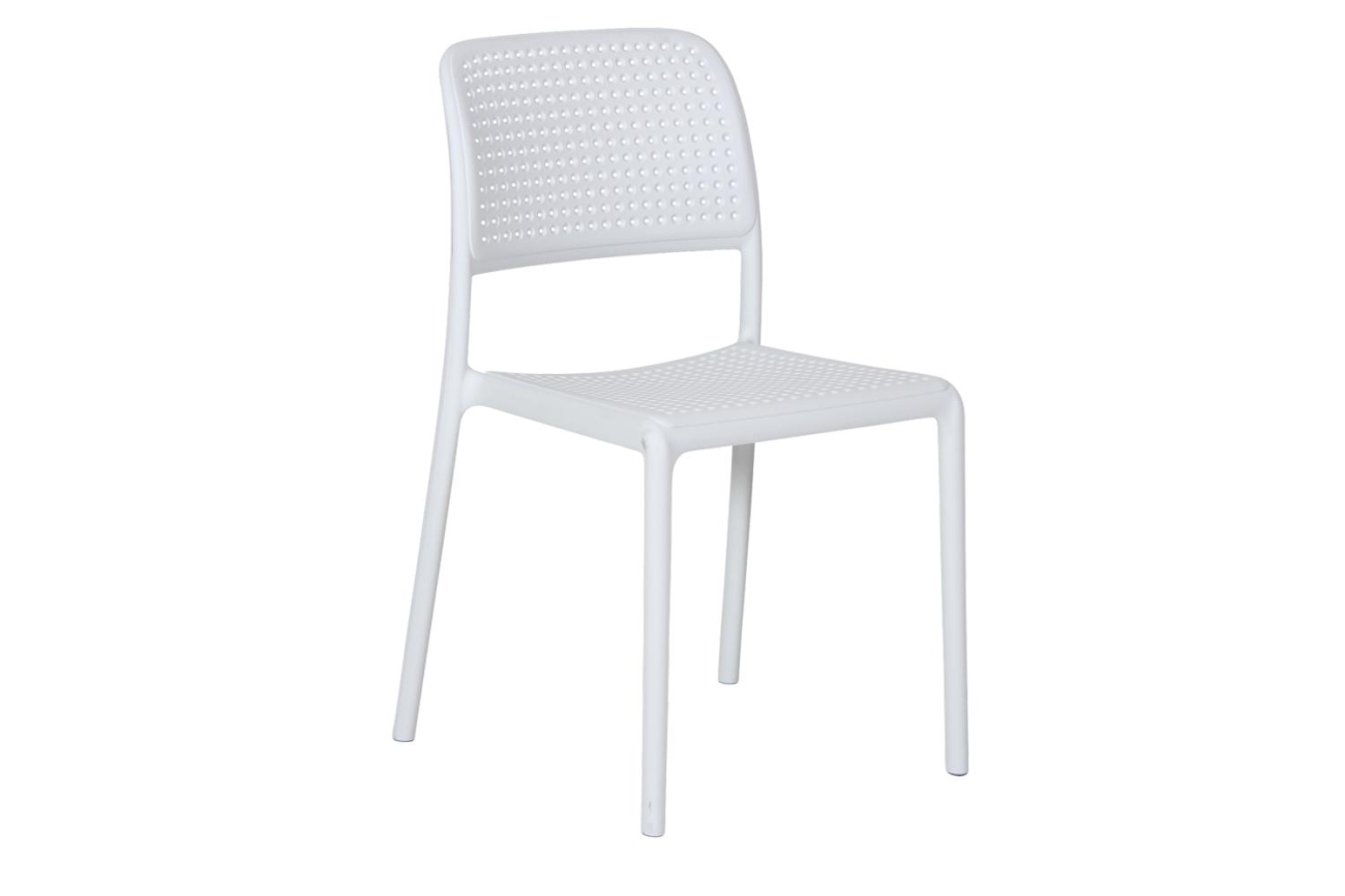Der Gartenstuhl Bora überzeugt mit seinem modernen Design. Gefertigt wurde er aus Kunststoff, welches einen weißen Farbton besitzt. Das Gestell ist aus Kunststoff und hat eine weiße Farbe. Die Sitzhöhe des Stuhls beträgt 46 cm.