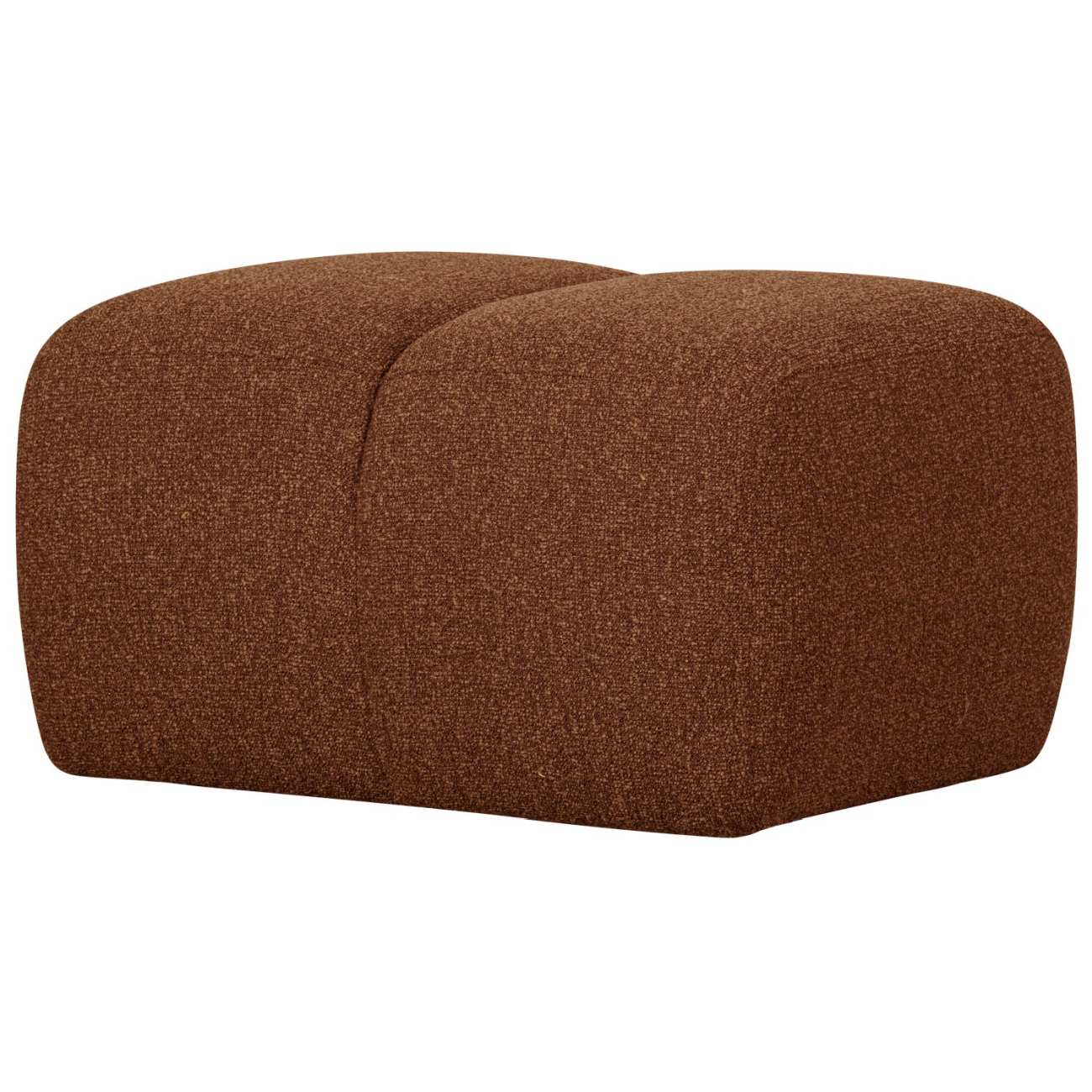 Hocker Mojo aus Boucle-Stoff, Rostbraun Hocker Mojo aus Boucle-Stoff, Rostbraun